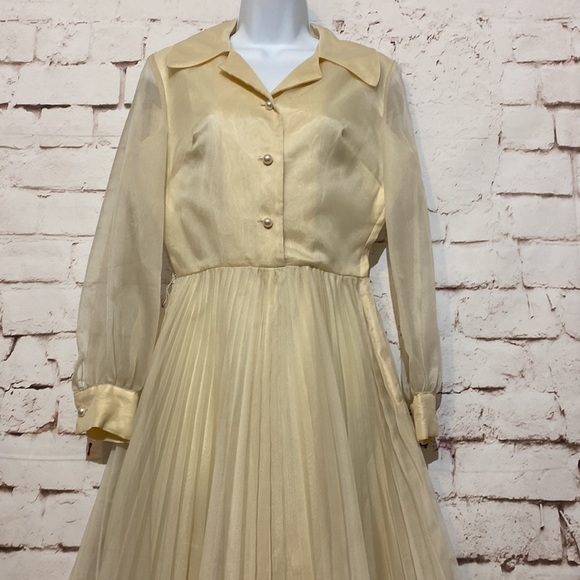 ✨VINTAGE✨ 1960’s Alden’s Organza Dress, Size S - Picture 2 of 9